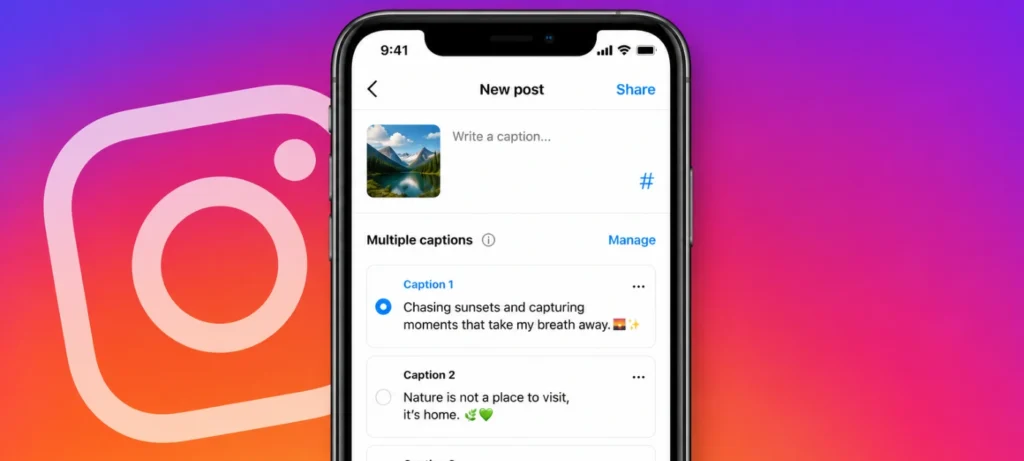 Instagram -multiple- captions